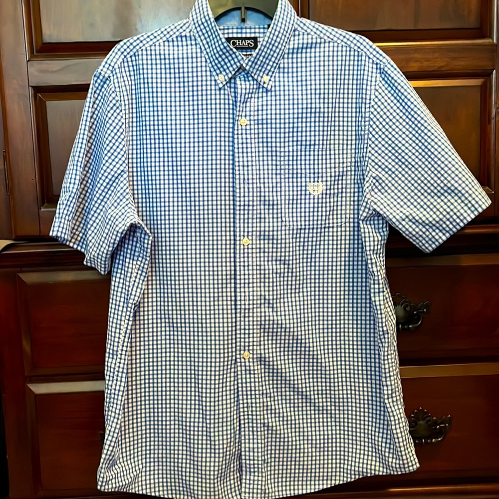 Chaps men’s short sleeved button down